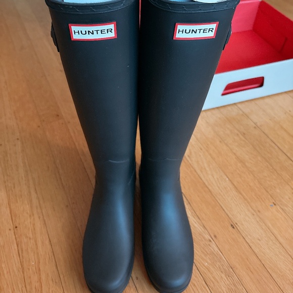 Hunter boots refined tall black 6 - Picture 1 of 6
